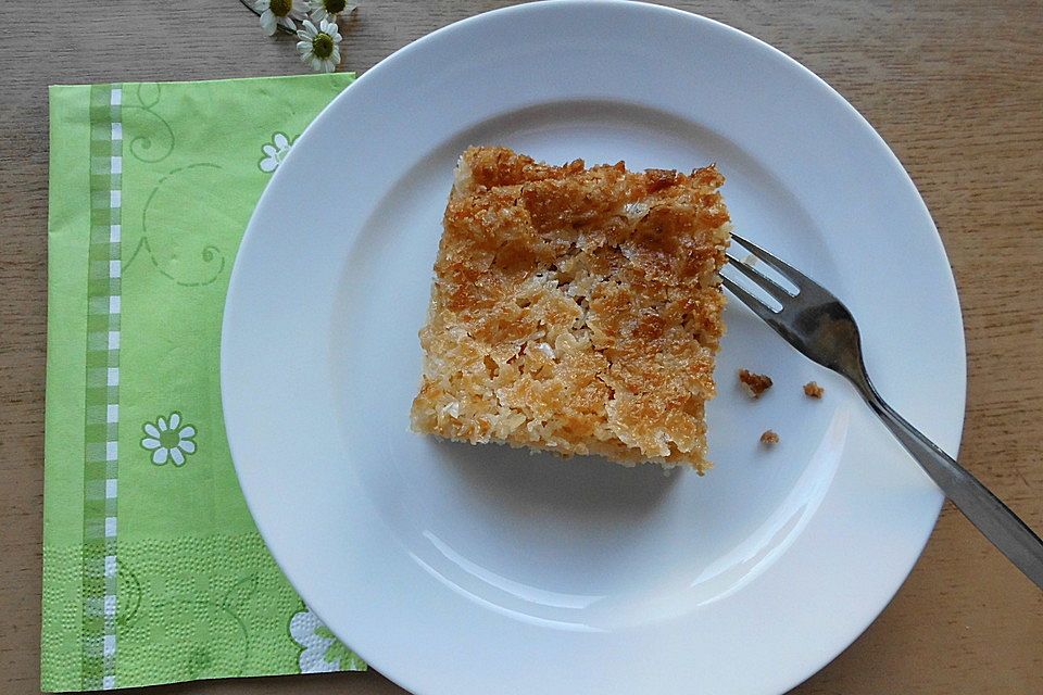 Buttermilchkuchen mit Kokosraspeln