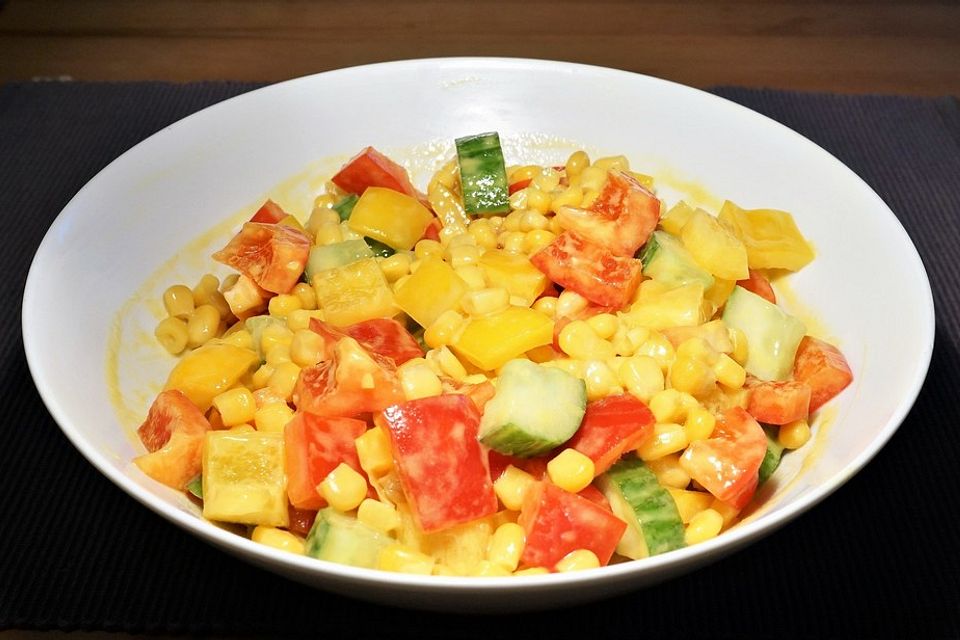 Bunter Mais - Paprika - Salat