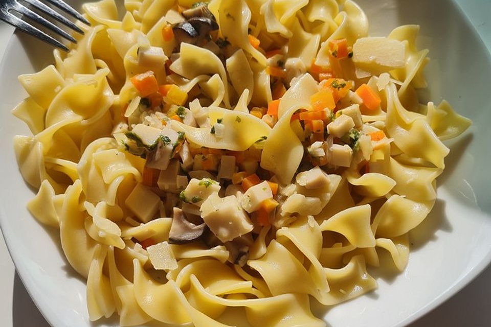 Kräuterseitlinge mit Pasta