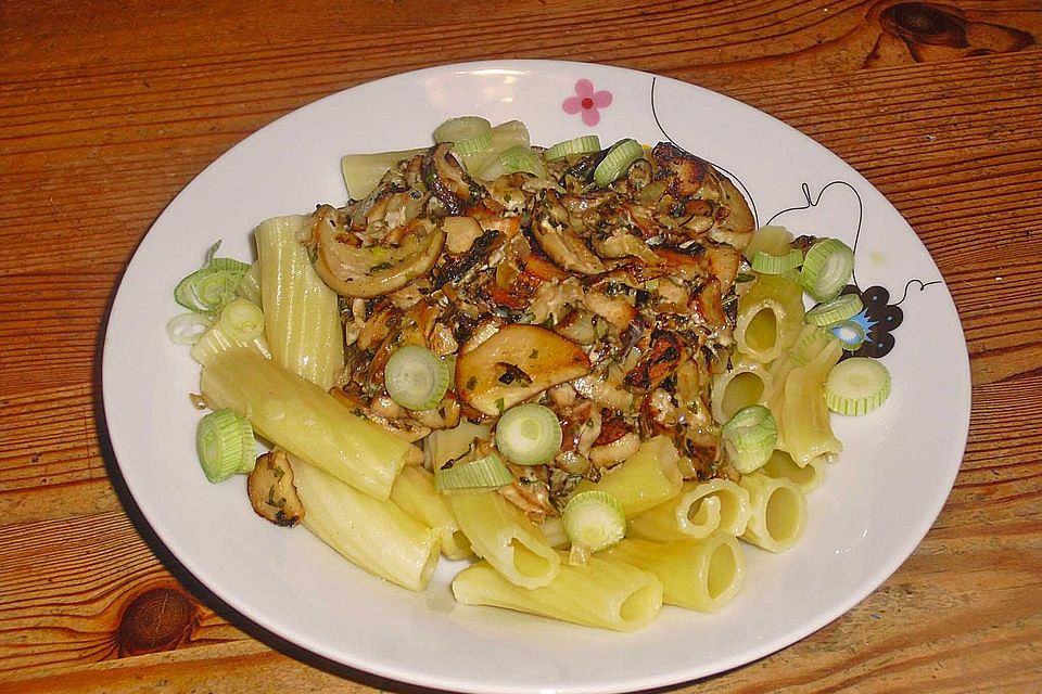 Kräuterseitlinge mit Pasta