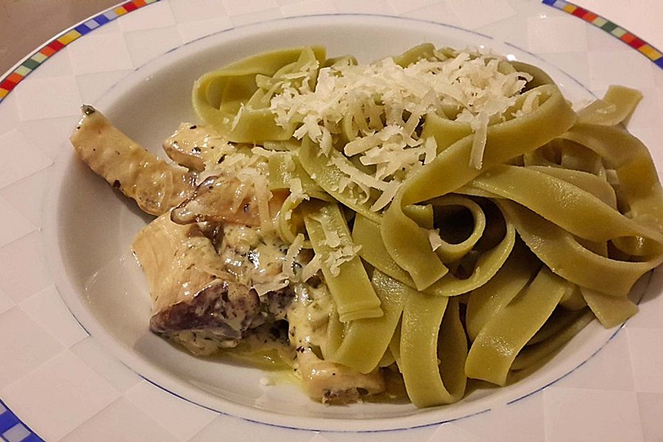 Kräuterseitlinge mit Pasta