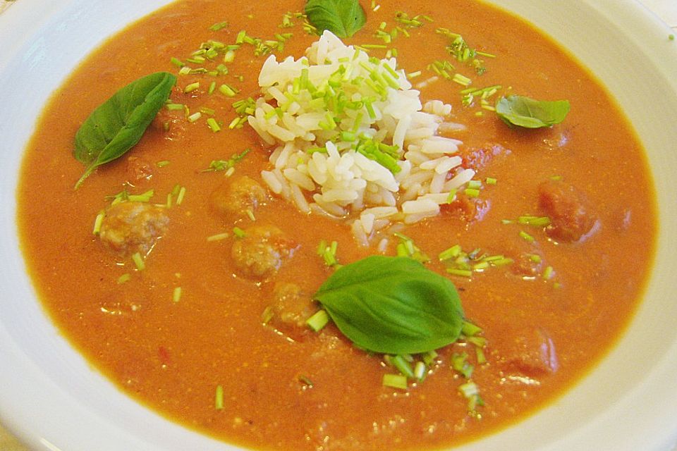 Schnelle Tomatensuppe