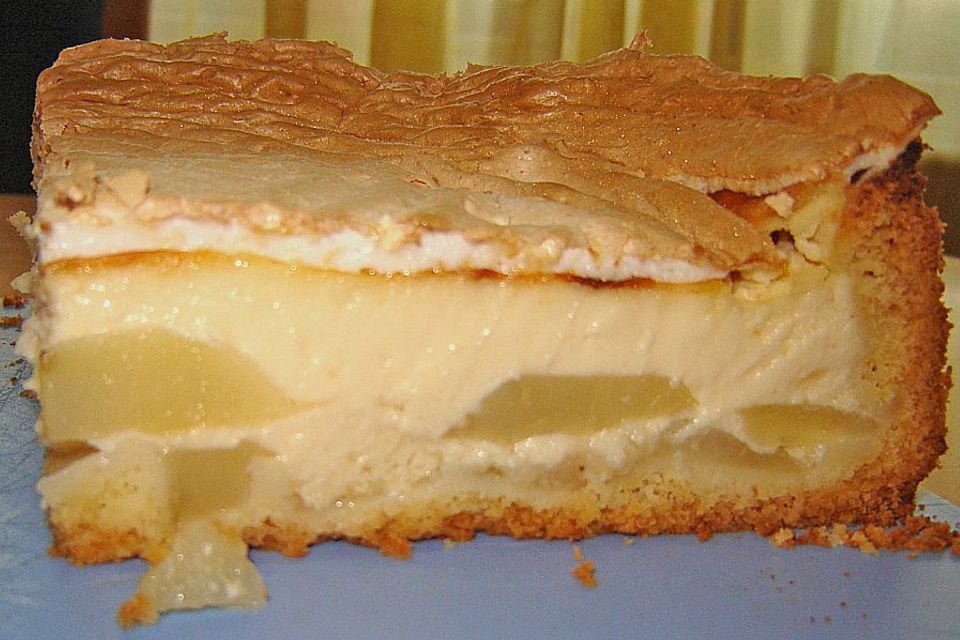 Birnenkuchen mit Baiser