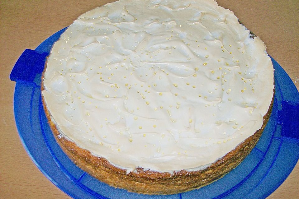 Birnenkuchen mit Baiser