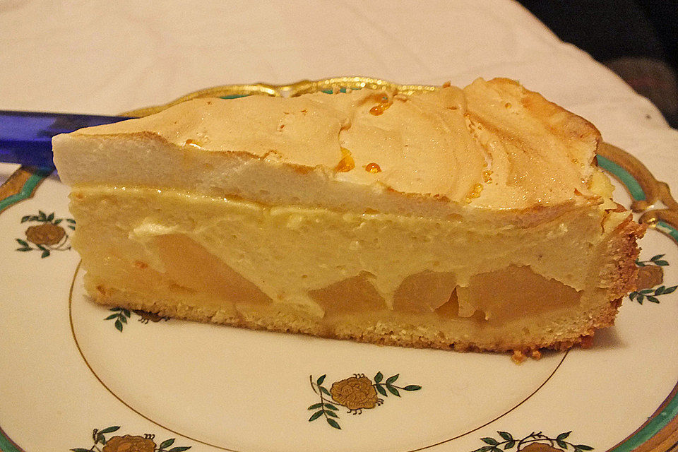 Birnenkuchen mit Baiser