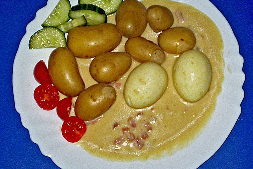 Eier in Senfsoße