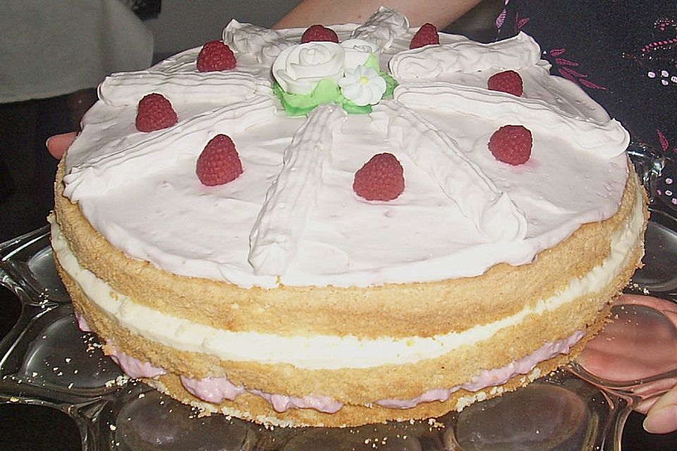 Feine Himbeer - Quark - Torte