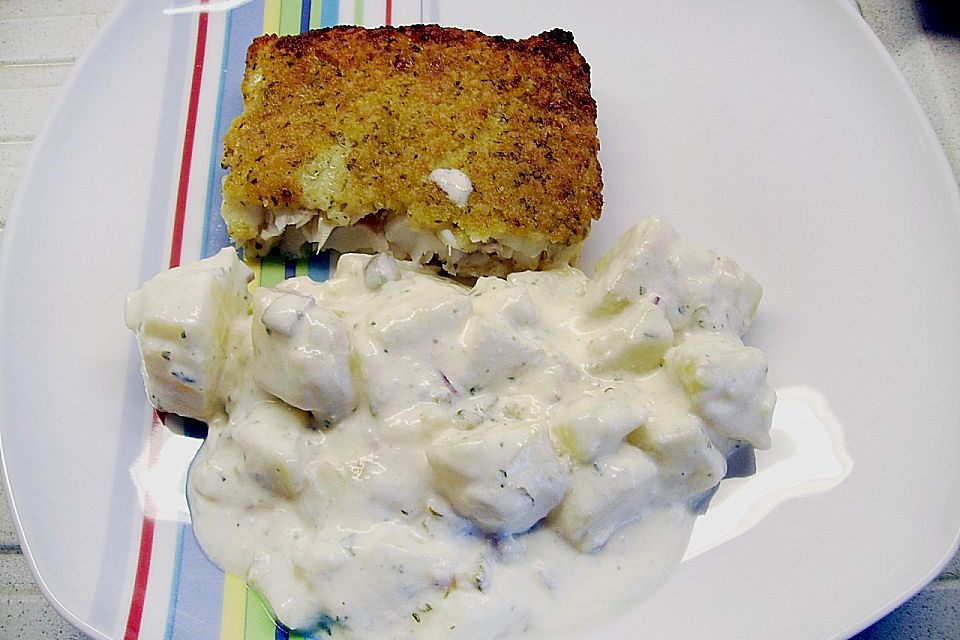 Knusperfisch mit Kartoffelsalat