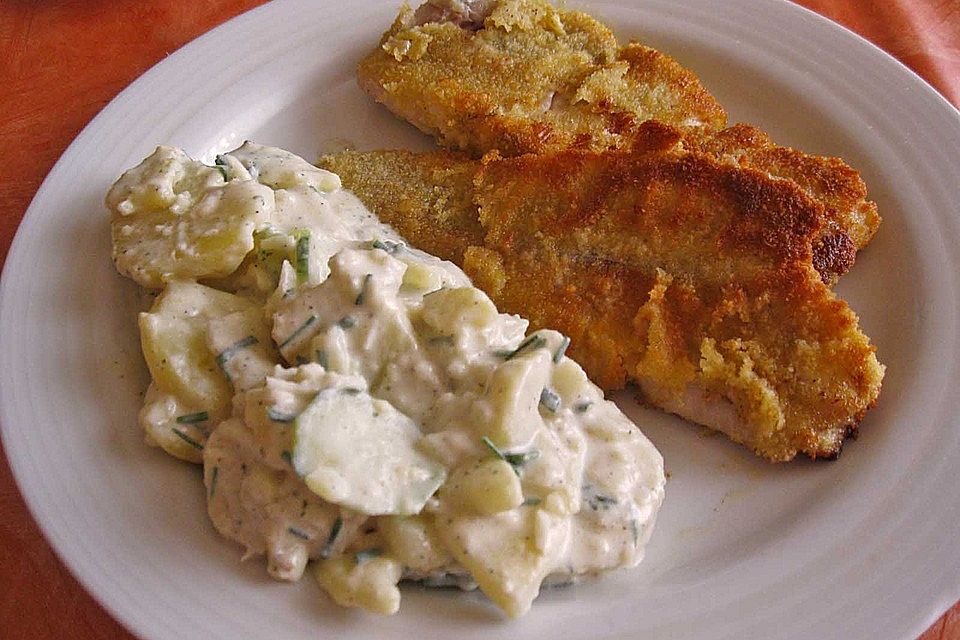 Knusperfisch mit Kartoffelsalat