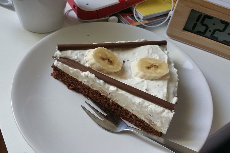 Bananen - Split - Schokokuchen