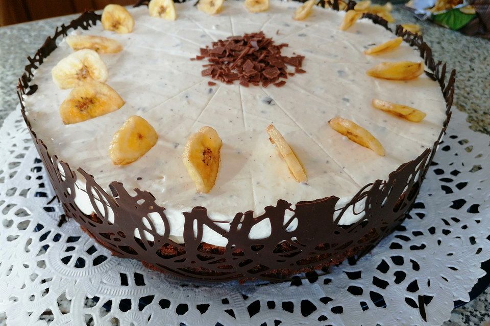 Bananen - Split - Schokokuchen