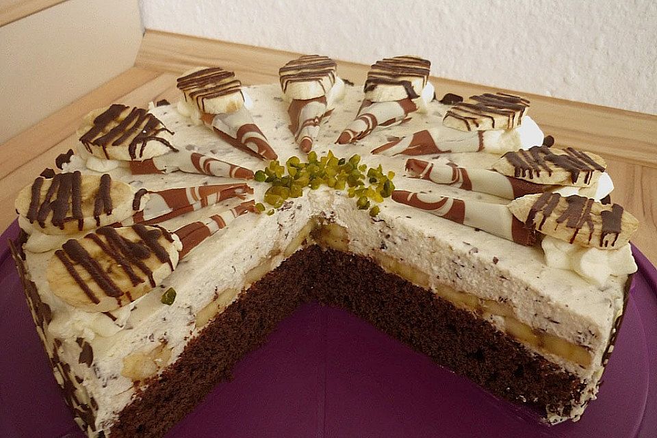 Bananen - Split - Schokokuchen