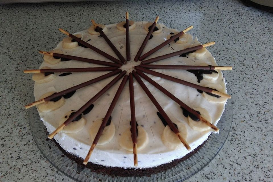 Bananen - Split - Schokokuchen