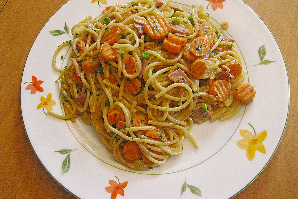 Überbackene Gemüse - Spaghetti