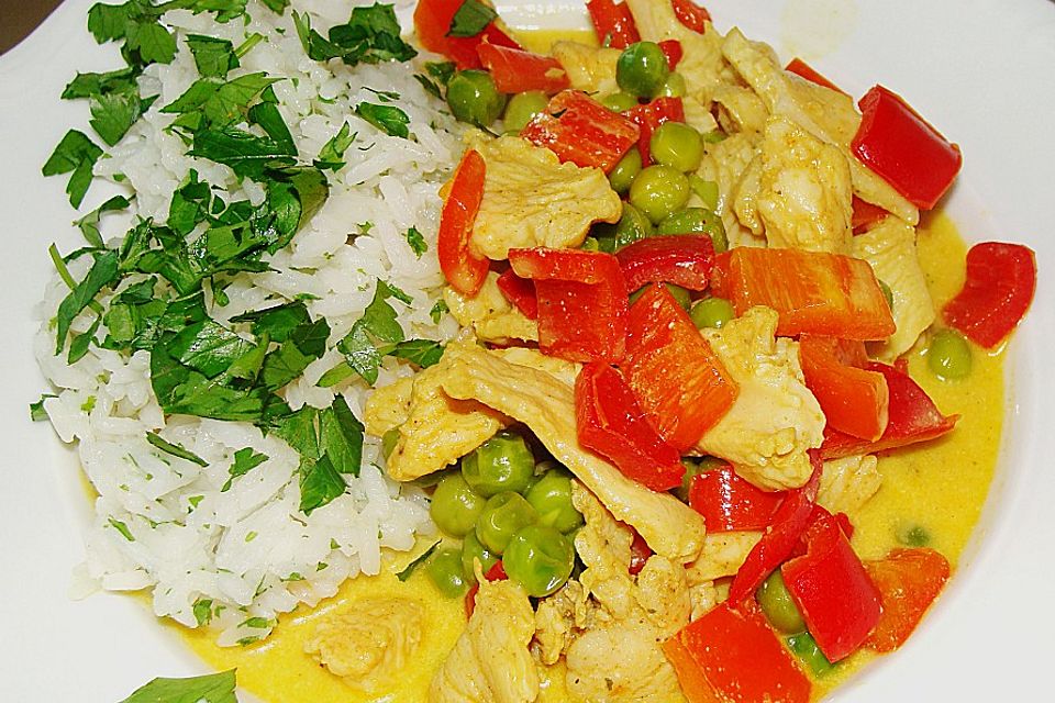 Putengeschnetzeltes mit Curry