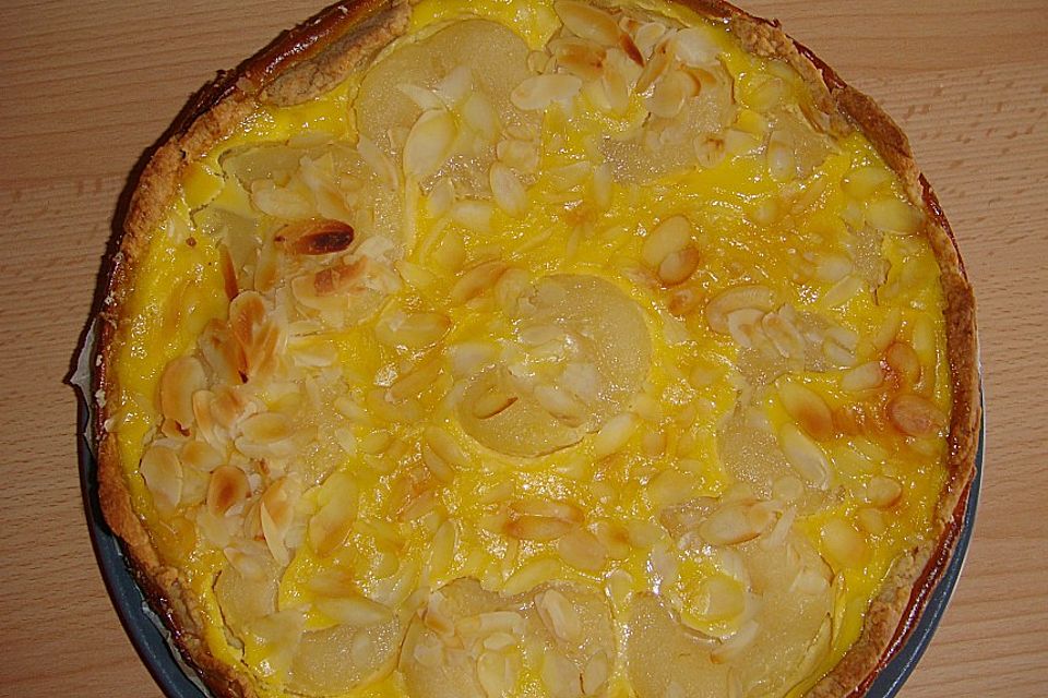 Birnenkuchen mit Vanilleguss