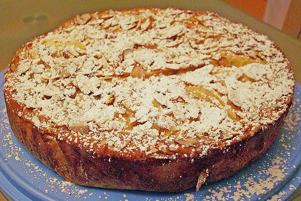 Birnenkuchen mit Vanilleguss