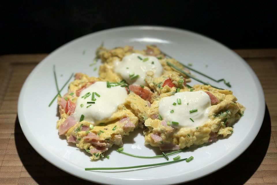 Rührei mit Mozzarella