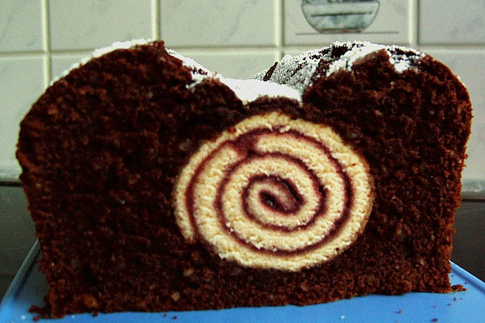 Rouladen - Schoko - Nusskuchen