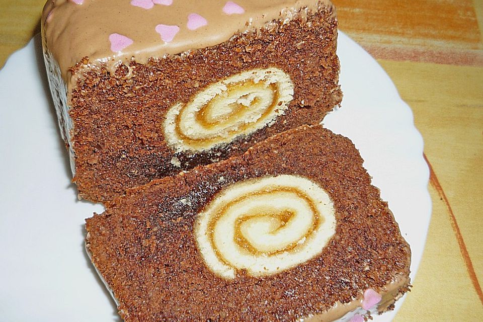 Rouladen - Schoko - Nusskuchen