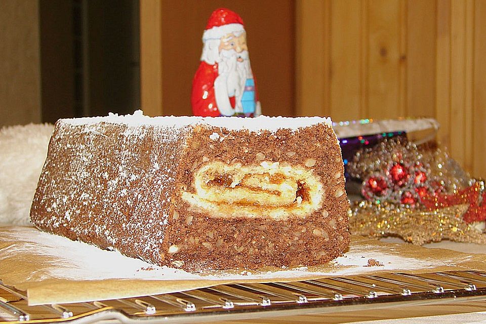 Rouladen - Schoko - Nusskuchen