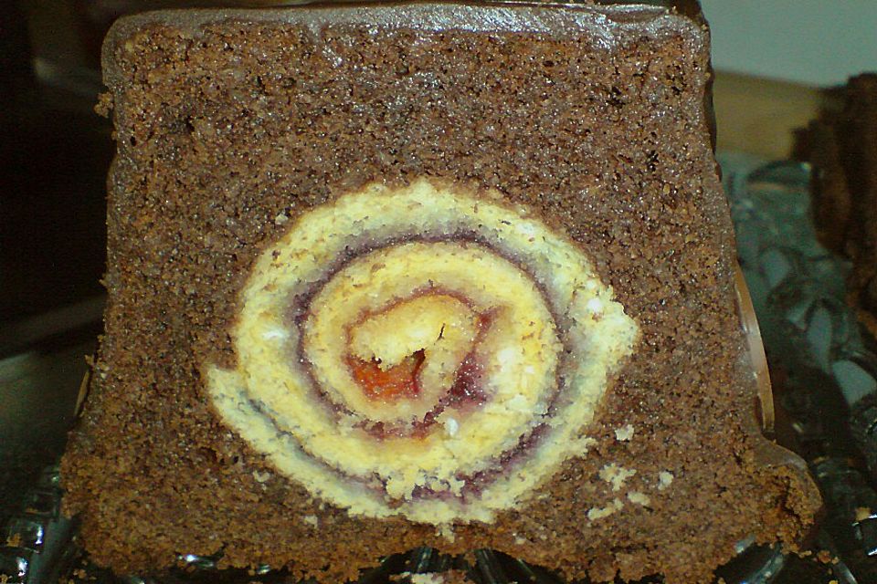 Rouladen - Schoko - Nusskuchen