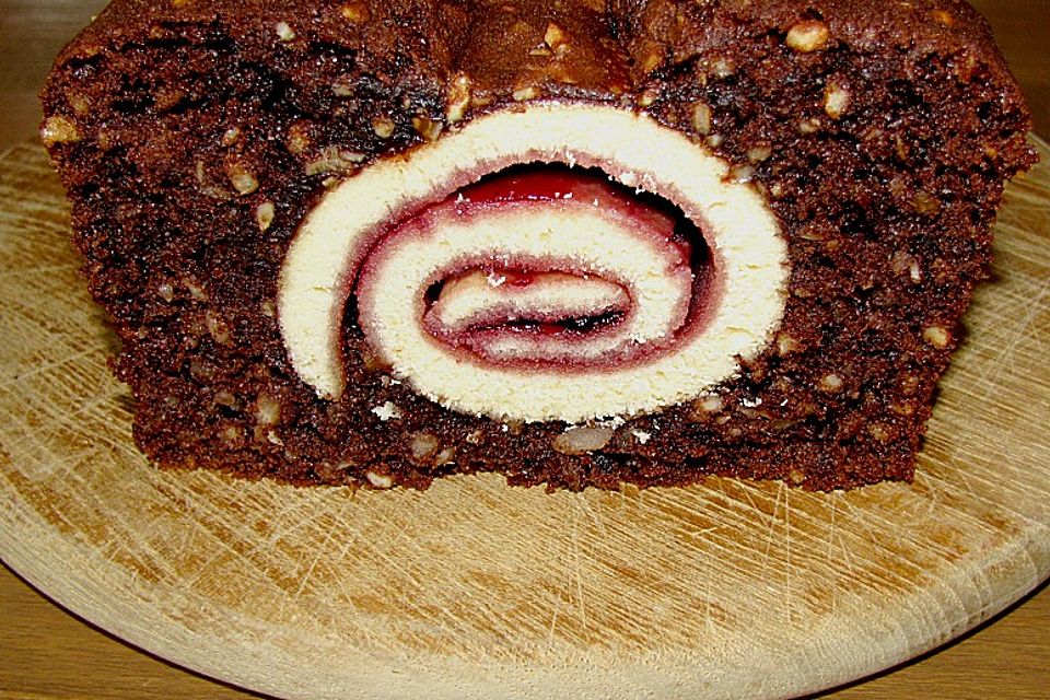 Rouladen - Schoko - Nusskuchen