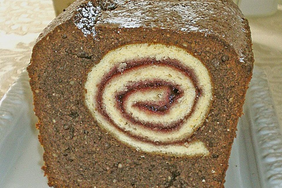 Rouladen - Schoko - Nusskuchen