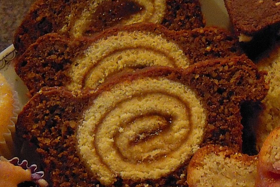 Rouladen - Schoko - Nusskuchen