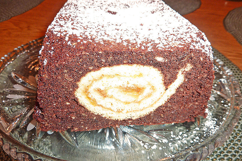 Rouladen - Schoko - Nusskuchen