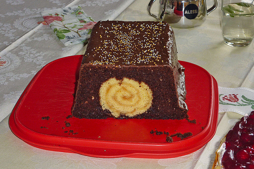 Rouladen - Schoko - Nusskuchen