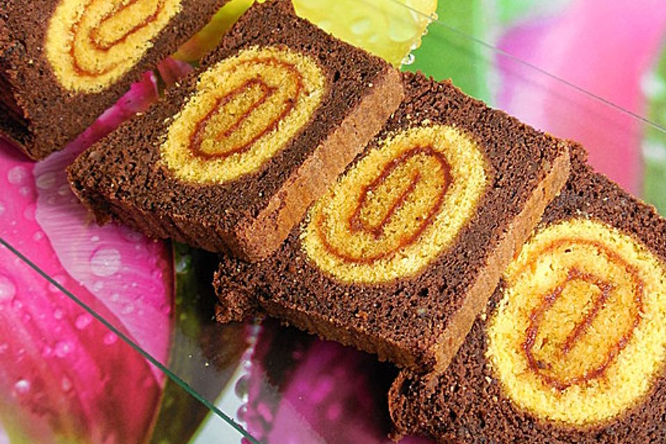 Rouladen - Schoko - Nusskuchen