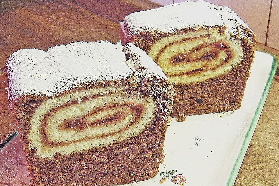 Rouladen - Schoko - Nusskuchen