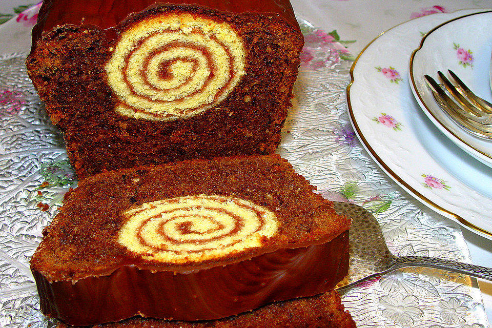 Rouladen - Schoko - Nusskuchen