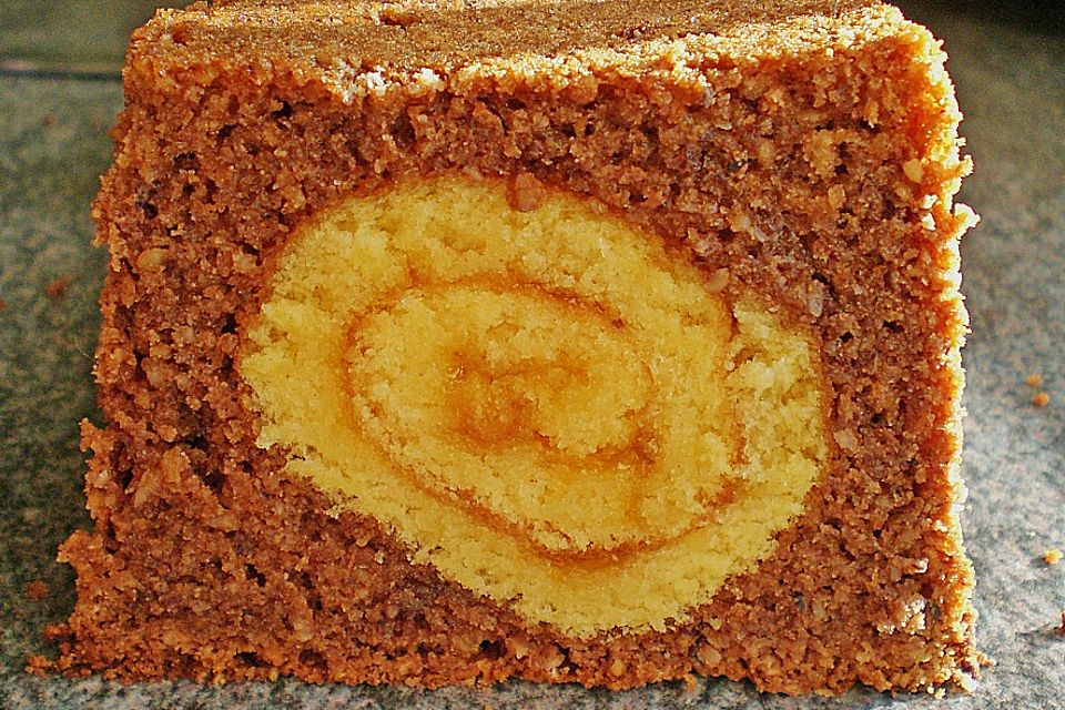 Rouladen - Schoko - Nusskuchen