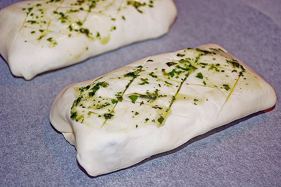 Bärlauch - Feta - Schinken - Taschen