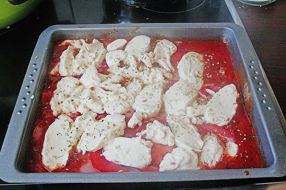 Tomaten-Mozzarella-Schnitzel