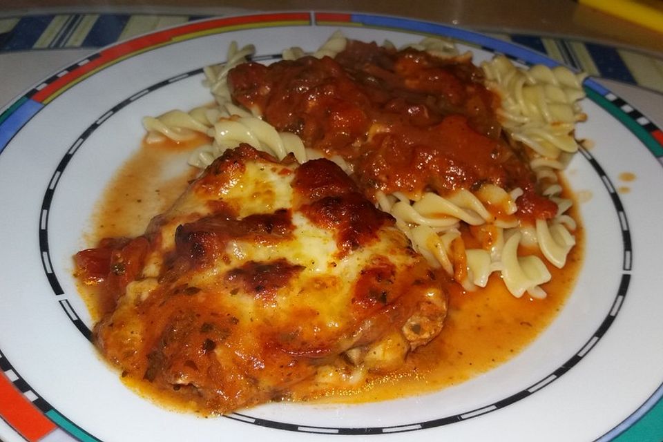 Tomaten-Mozzarella-Schnitzel