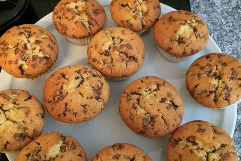 Muffins mit Schokosplittern