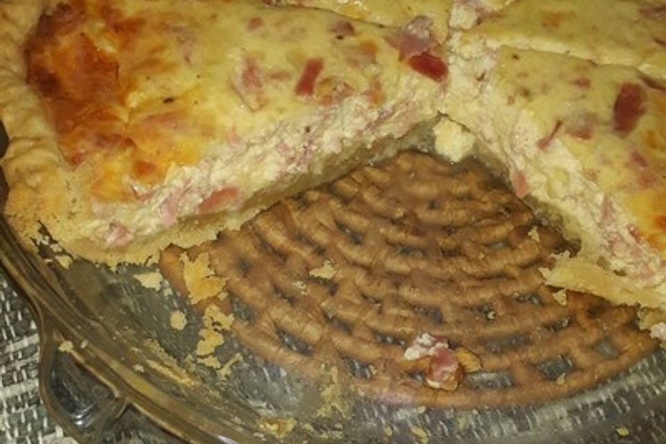 Lauchtorte mit Rauchfleisch