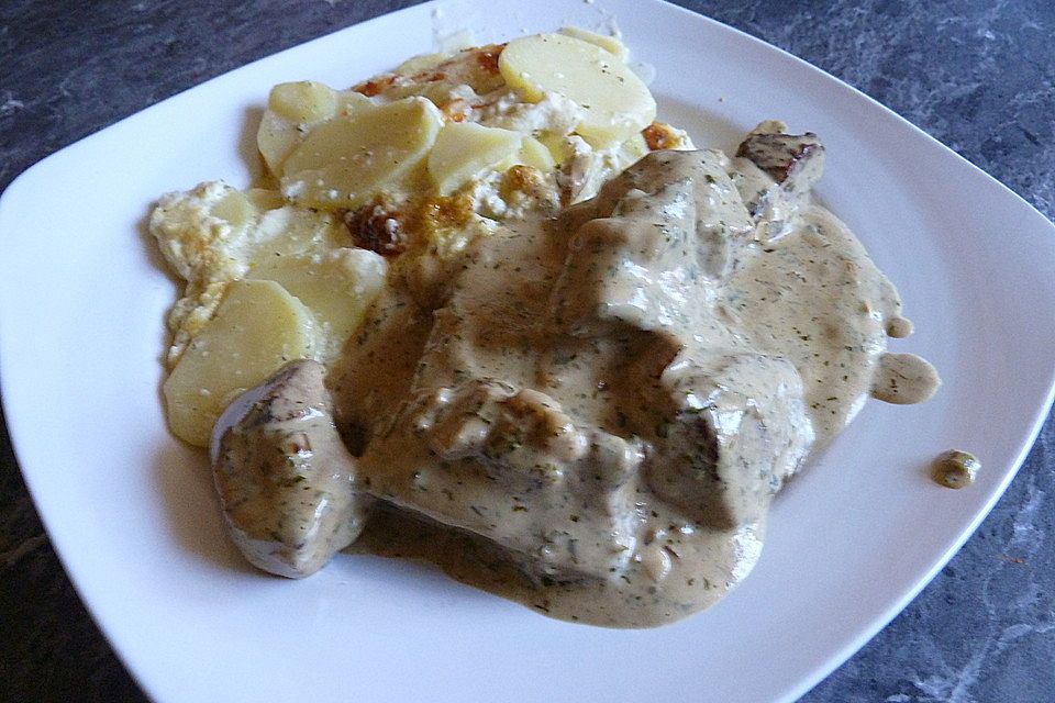 Schweinefilet mit Senfsauce