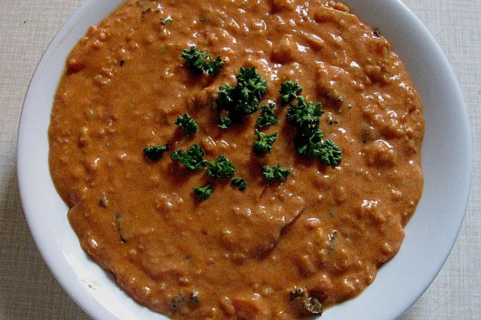 Tomaten - Gemüsesuppe mit Cabanossi