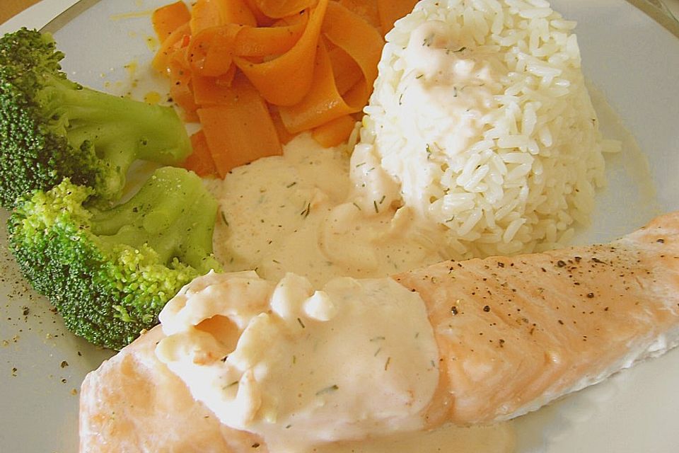 Lachs in Orangensauce