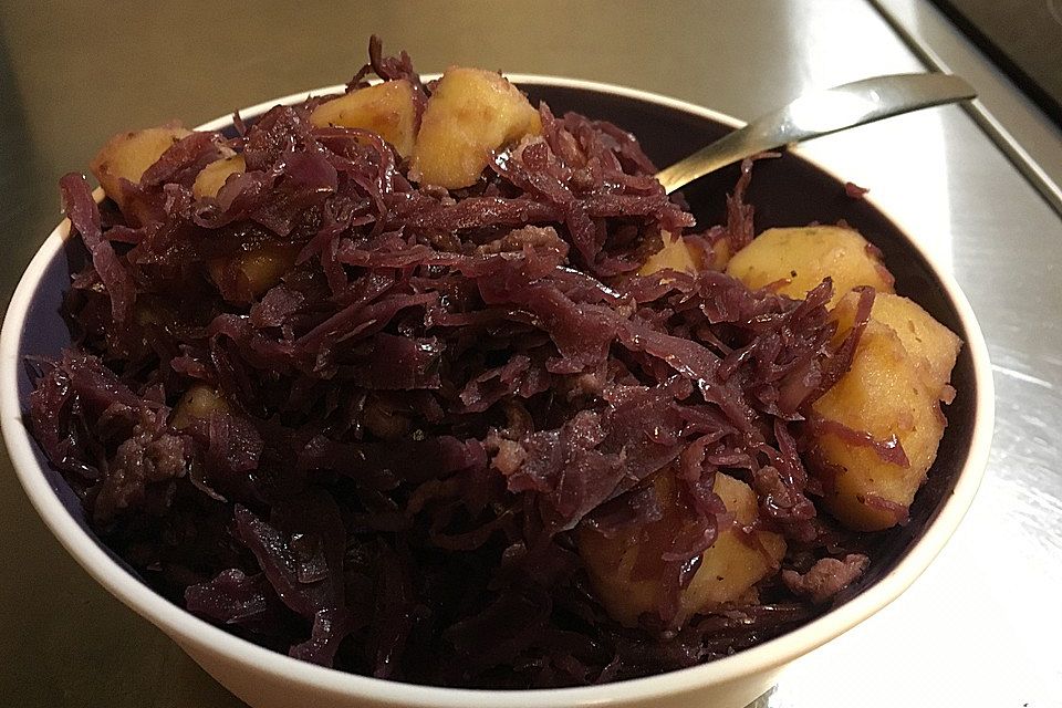 Kartoffel - Rotkohl - Pfanne