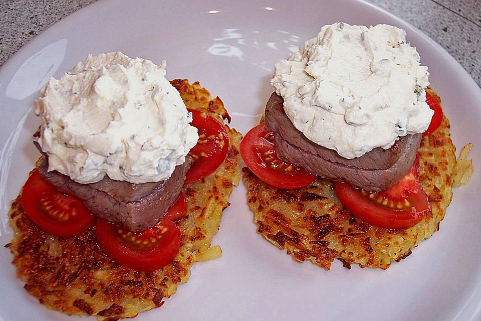 Filetsteak auf Rösti