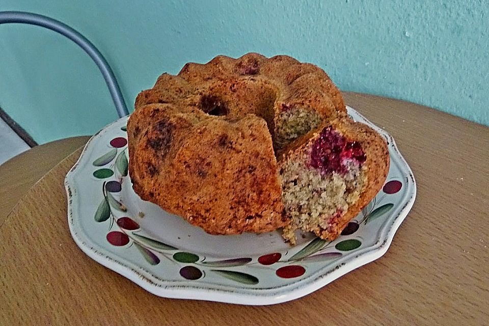 Mini Kastenkuchen mit Himbeeren