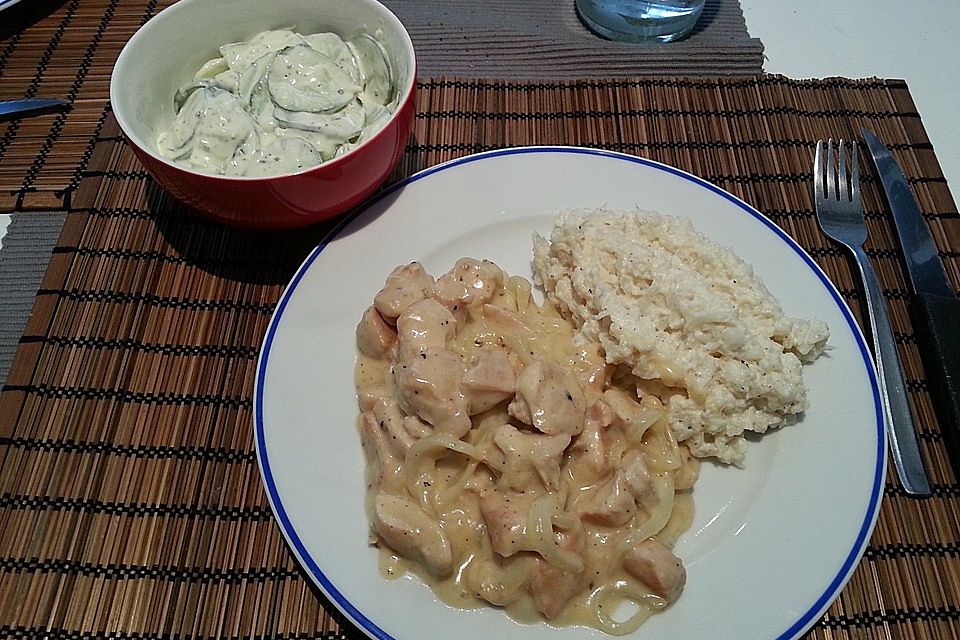 Minutensteaks mit Wiener Zwiebelsoße