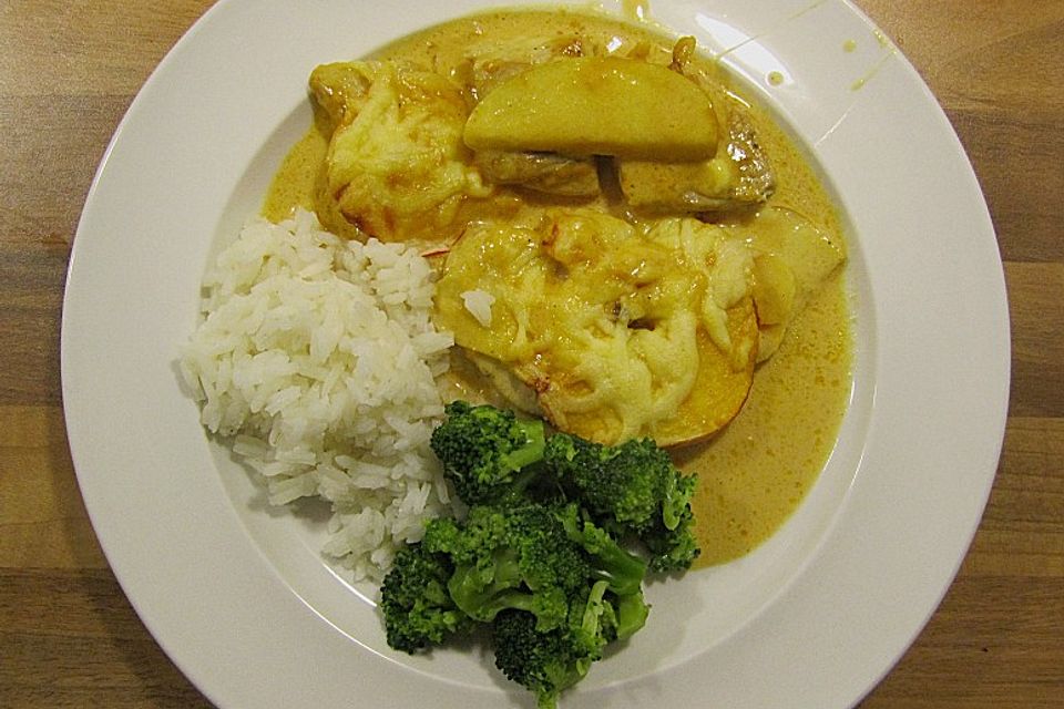 Schweinefilet & Äpfel in Currysahne