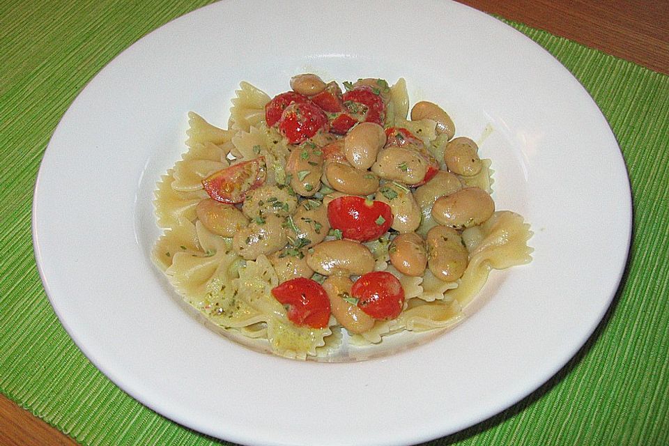 Spaghettini mit weißen Bohnen