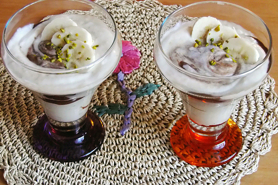 Bananen - Nougat Dessert